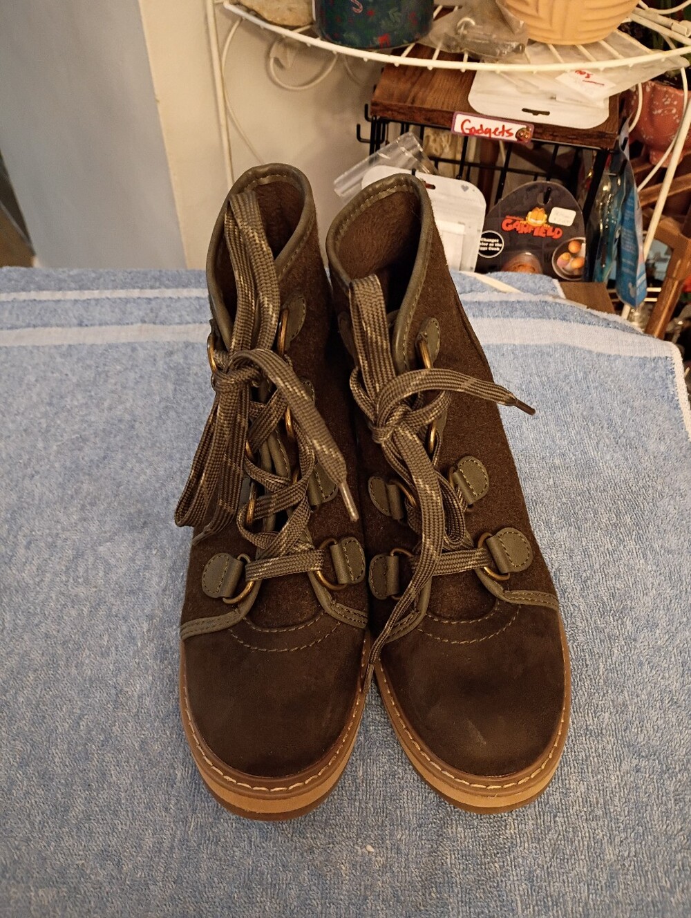 Merona Brown Suede Lace-Up Ankle Boots